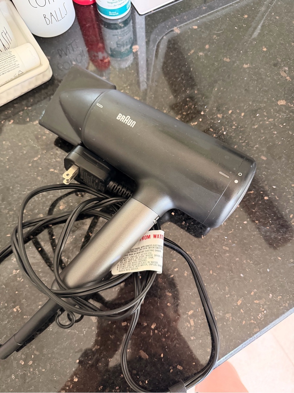 Braun Compact Black Travel Hair Dryer - Lightweight Women's Hair Tool
